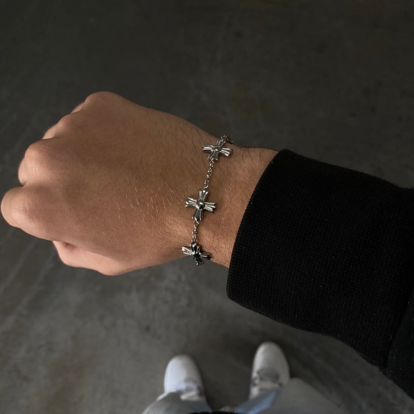 Metallic Cross Bracelet