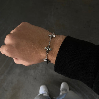 Metallic Cross Bracelet